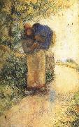 Camille Pissarro Back hay farmer oil painting reproduction